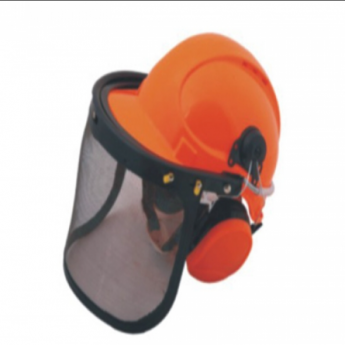 귀보호기 장착 안전 헬멧